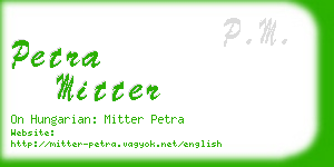 petra mitter business card
